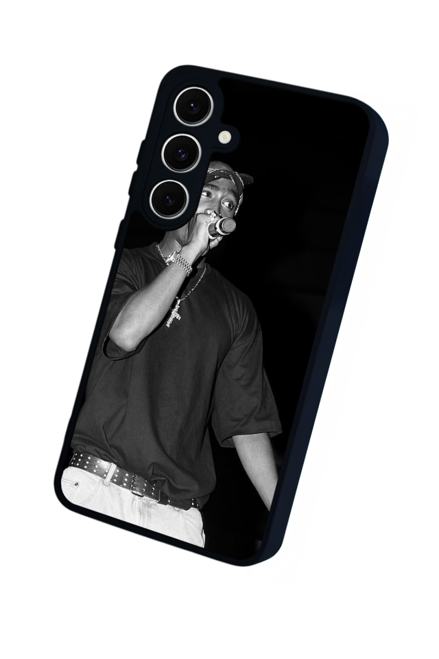 Samsung Galaxy S24 FE Uyumlu Tupac Tasarımlı Glossy Premium Kılıf