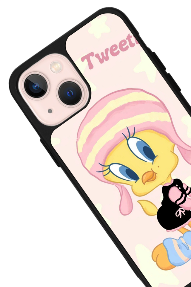 iPhone 13/14 Uyumlu Tweety Tasarımlı Glossy Premium Kılıf