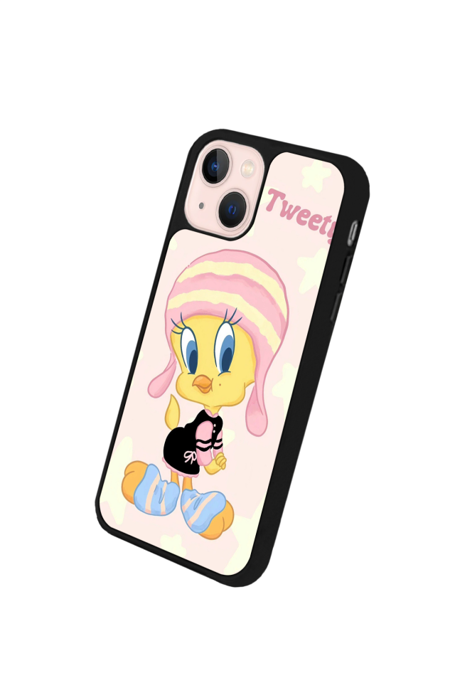 iPhone 13/14 Uyumlu Tweety Tasarımlı Glossy Premium Kılıf