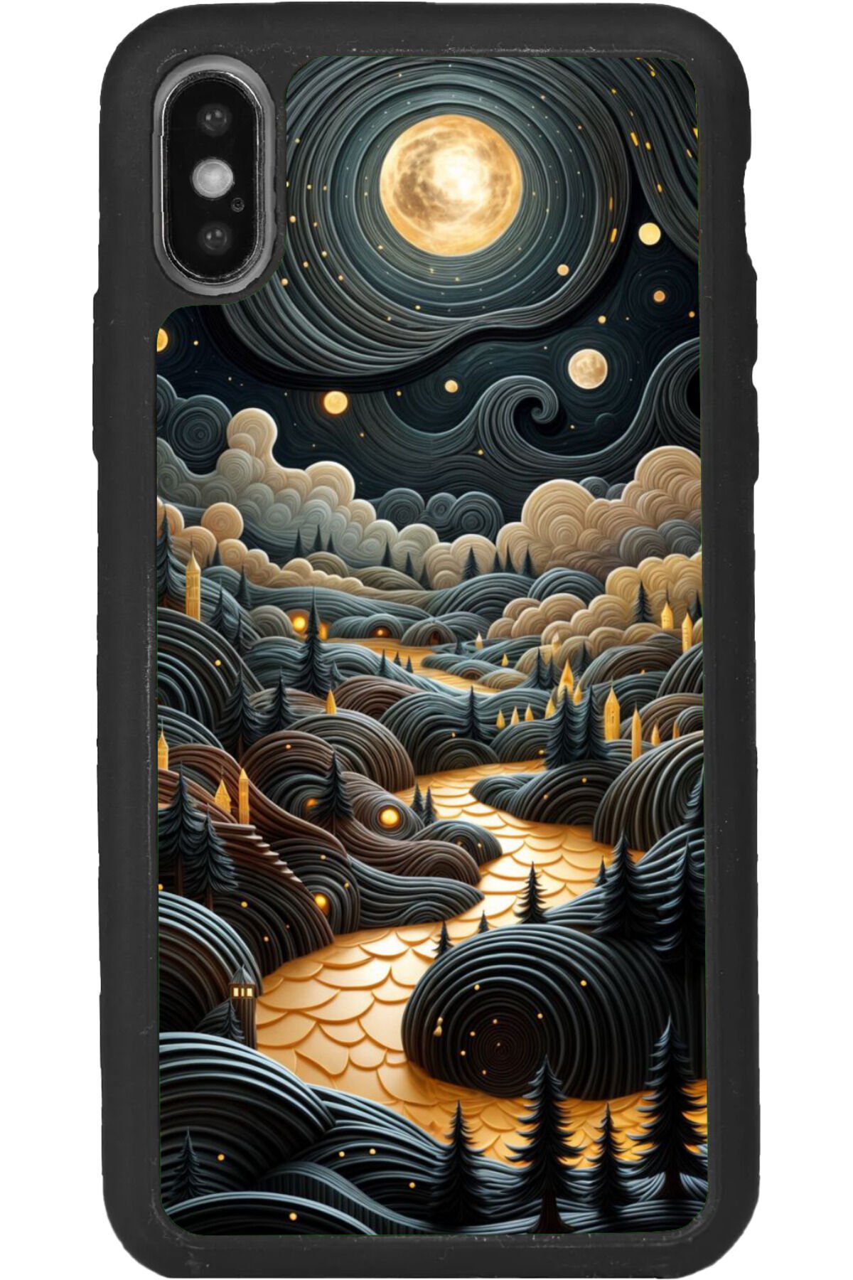 iPhone XS Max Uyumlu Mat Siyah uyumlu Kılıf – Yumuşak Silikon, Koruyucu, Şok Emici Kapak