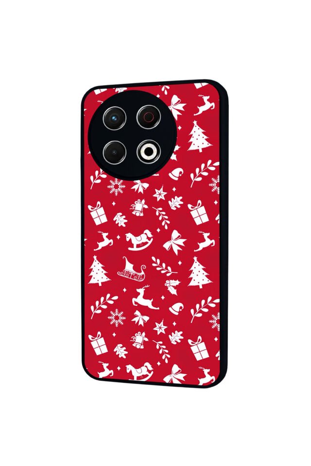 Tecno Spark 30 Pro Uyumlu Yilbasi Christmas Tasarımlı Glossy Premium Kılıf