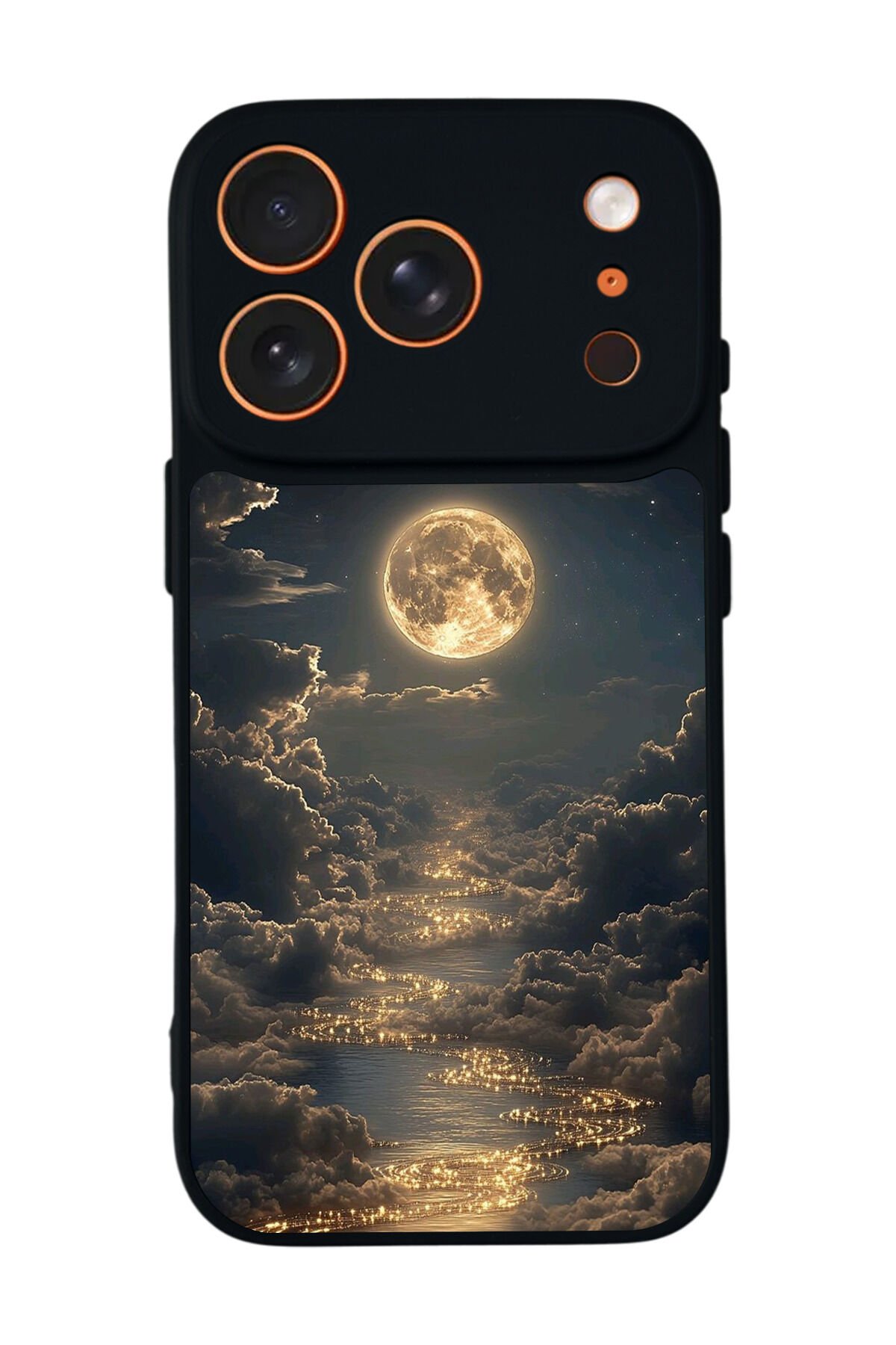 iPhone 17 Pro Uyumlu Ay Tasarımlı Glossy Premium Kılıf