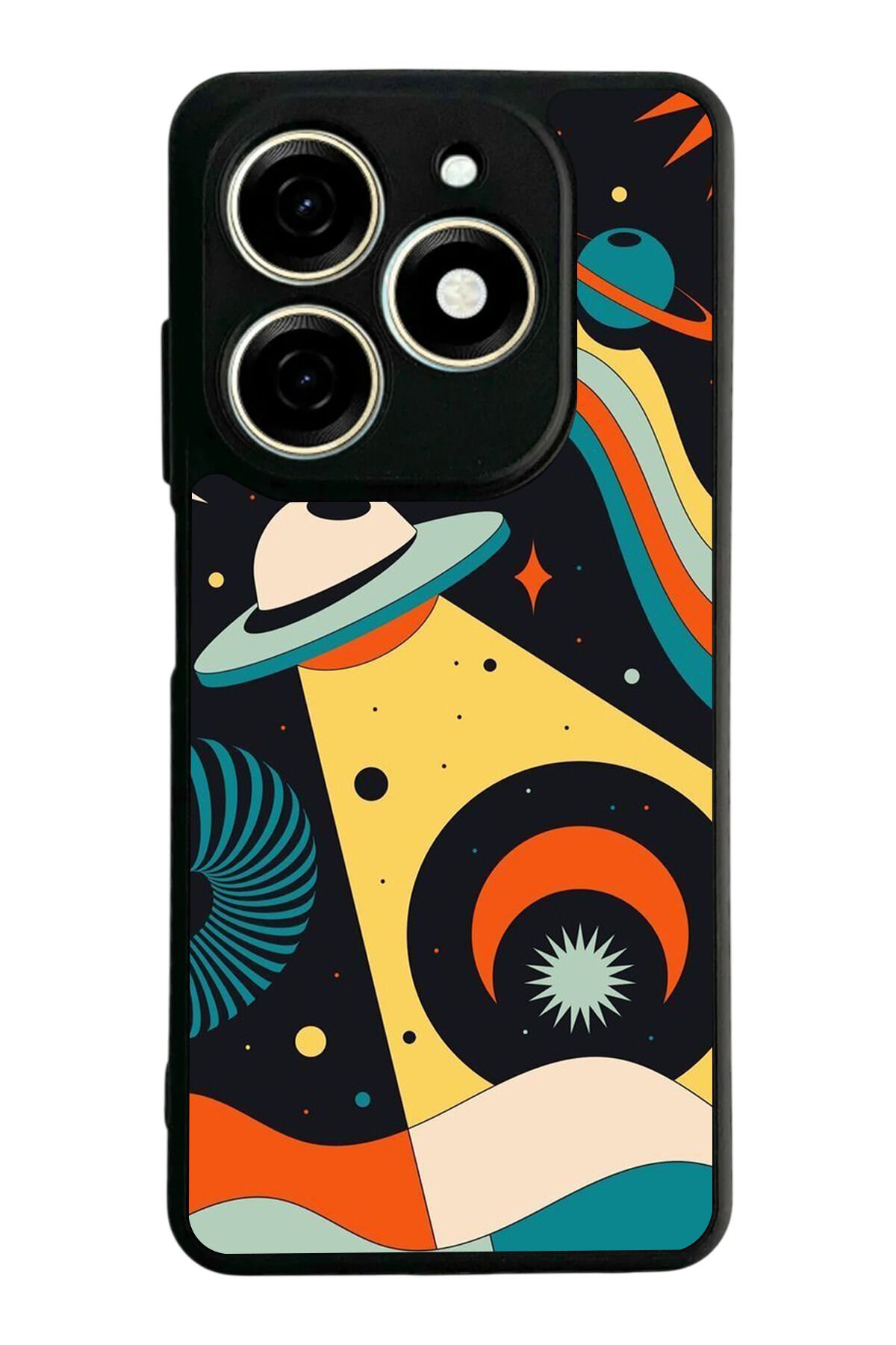 Infınıx Smart 8 Pro Uyumlu Uzay Tasarımlı Glossy Premium Kılıf