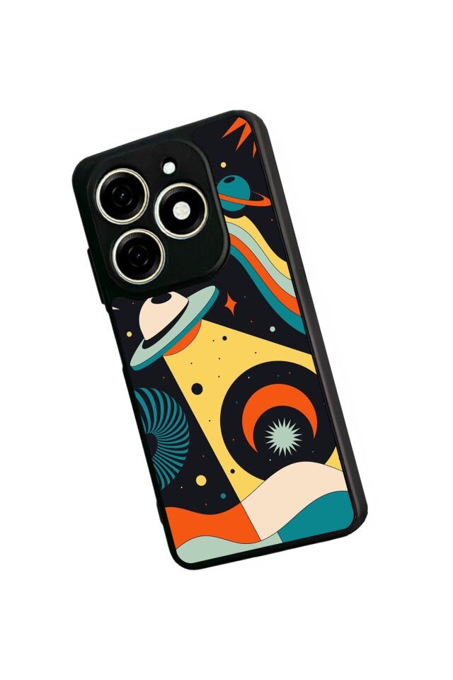 Infınıx Smart 8 Pro Uyumlu Uzay Tasarımlı Glossy Premium Kılıf