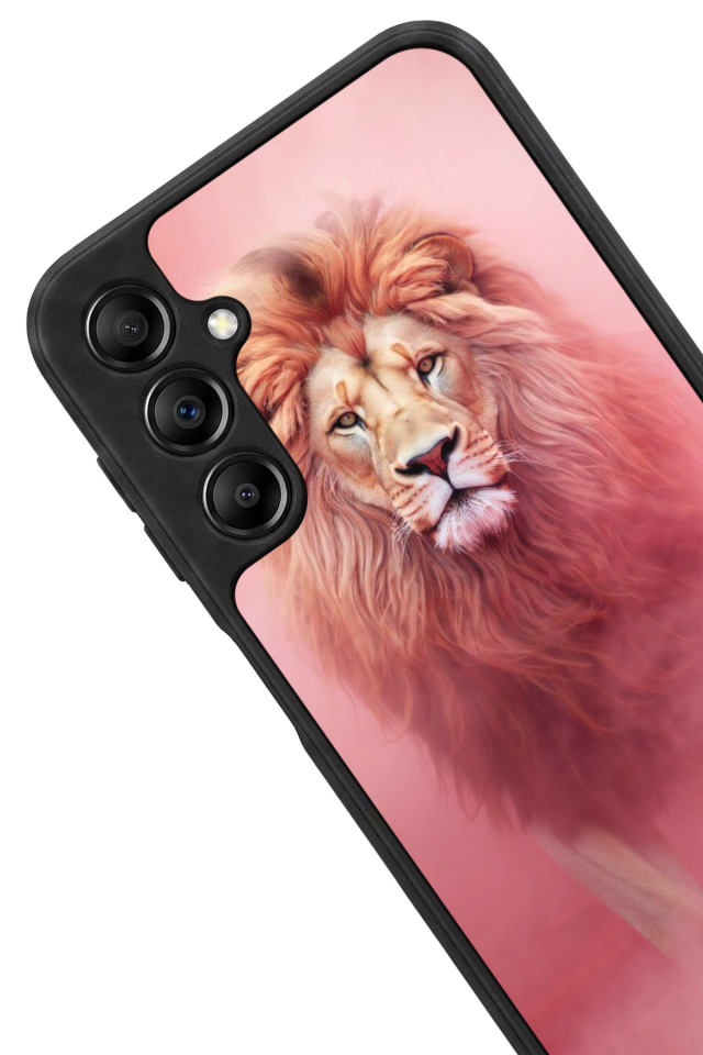 Samsung Galaxy A14 Uyumlu Aslan Tasarımlı Glossy Premium Kılıf