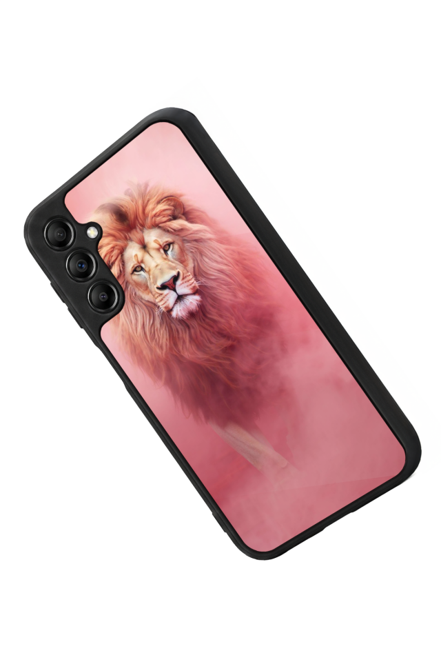 Samsung Galaxy A14 Uyumlu Aslan Tasarımlı Glossy Premium Kılıf