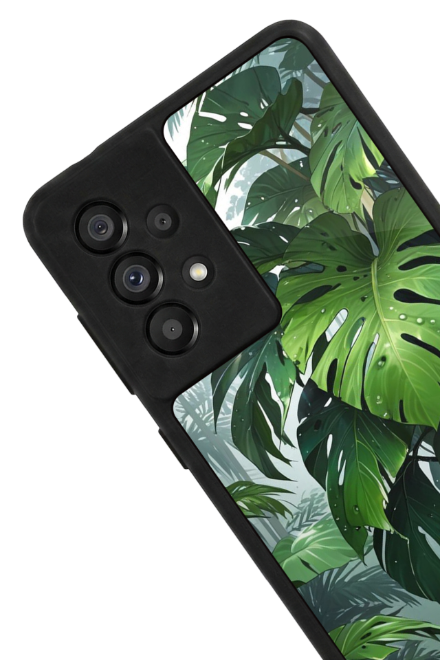 Samsung Galaxy A73 Uyumlu Botanik Tasarımlı Glossy Premium Kılıf