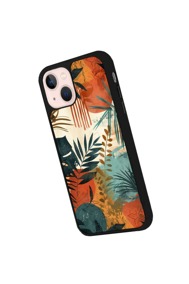 iPhone 14 Plus Uyumlu Botanik Tasarımlı Glossy Premium Kılıf