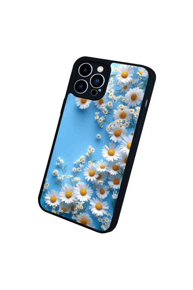 iPhone 12 Pro Max Uyumlu Cicek Tasarımlı Glossy Premium Kılıf