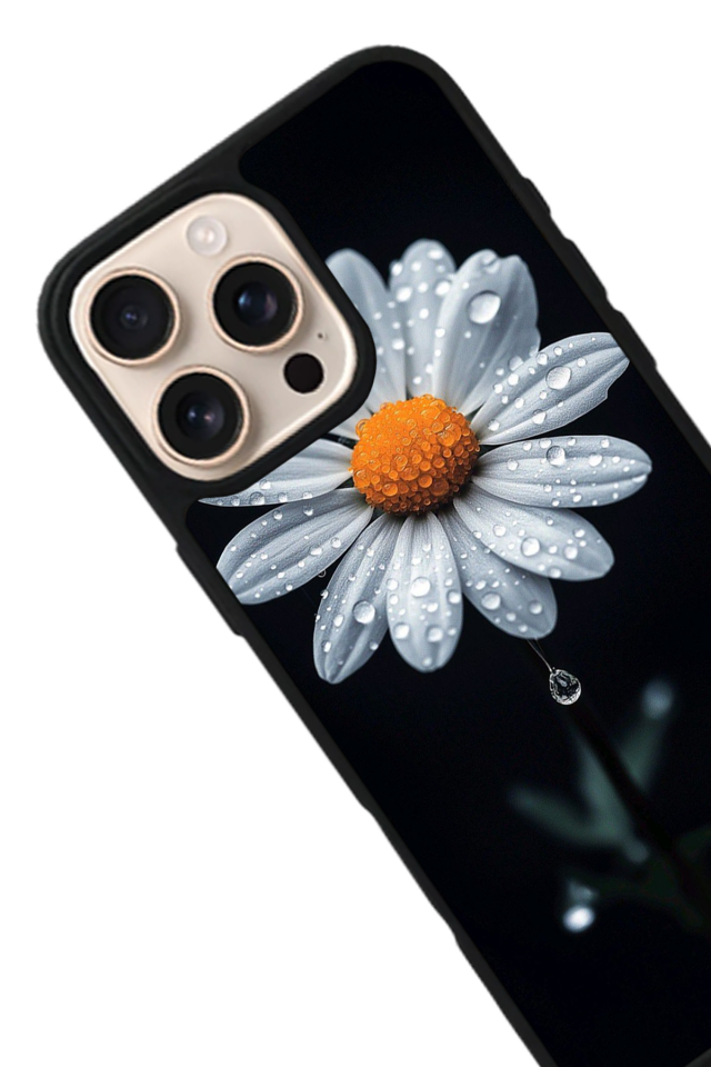 iPhone 15 Pro Uyumlu Cicek Tasarımlı Glossy Premium Kılıf