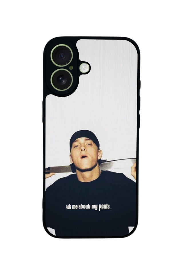 iPhone 17 Uyumlu Eminem Tasarımlı Glossy Premium Kılıf