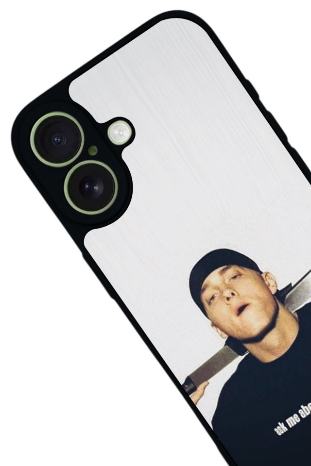 iPhone 17 Uyumlu Eminem Tasarımlı Glossy Premium Kılıf