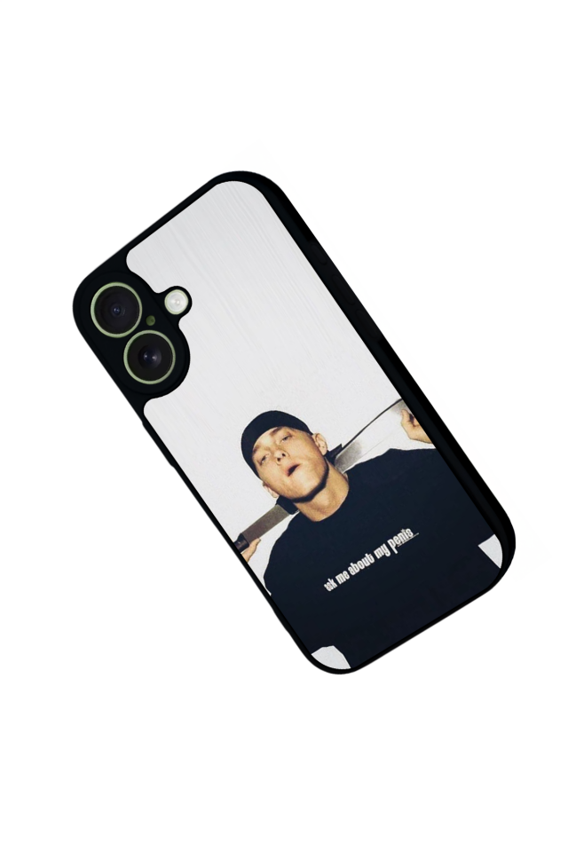 iPhone 17 Uyumlu Eminem Tasarımlı Glossy Premium Kılıf