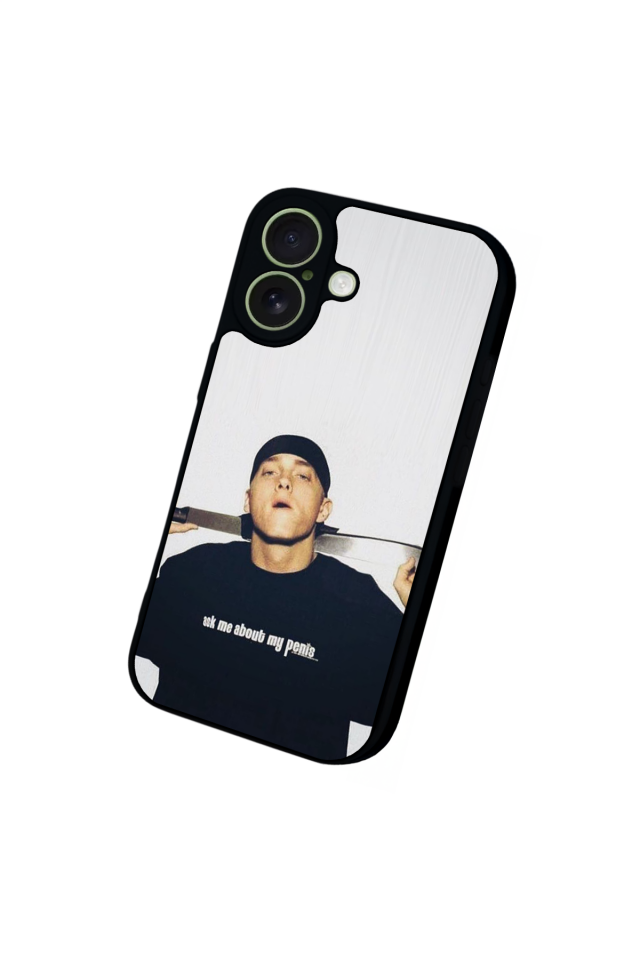 iPhone 17 Uyumlu Eminem Tasarımlı Glossy Premium Kılıf