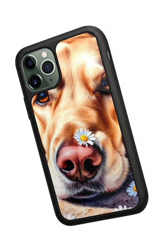 iPhone 11 Pro Uyumlu Golden Kopek Tasarımlı Glossy Premium Kılıf