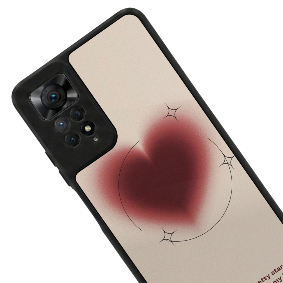 Xiaomi Redmi Note 12 Pro Uyumlu Kalp Love Tasarımlı Glossy Premium Kılıf