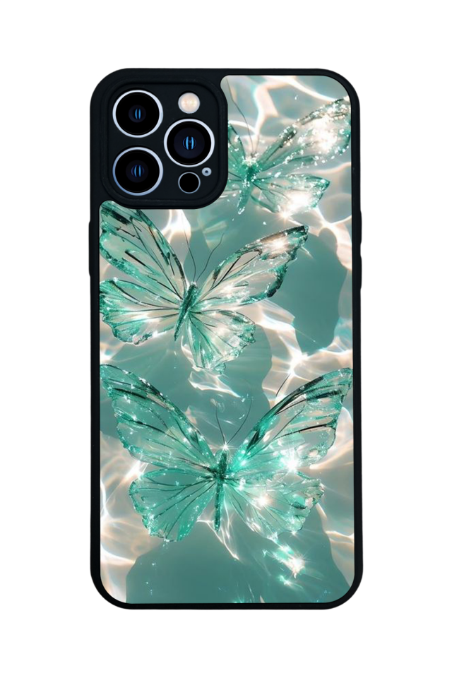 iPhone 13 Pro Max Uyumlu Kelebek Tasarımlı Glossy Premium Kılıf