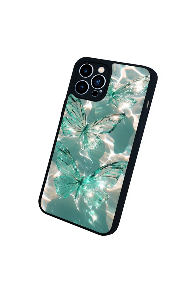 iPhone 13 Pro Max Uyumlu Kelebek Tasarımlı Glossy Premium Kılıf