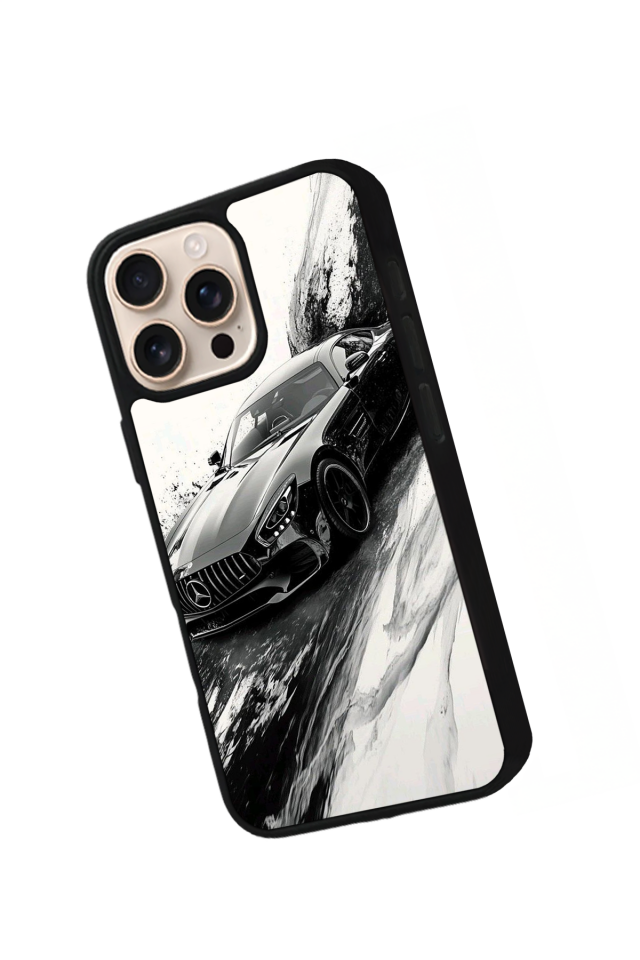 iPhone 14 Pro Uyumlu Mercedes Tasarımlı Glossy Premium Kılıf