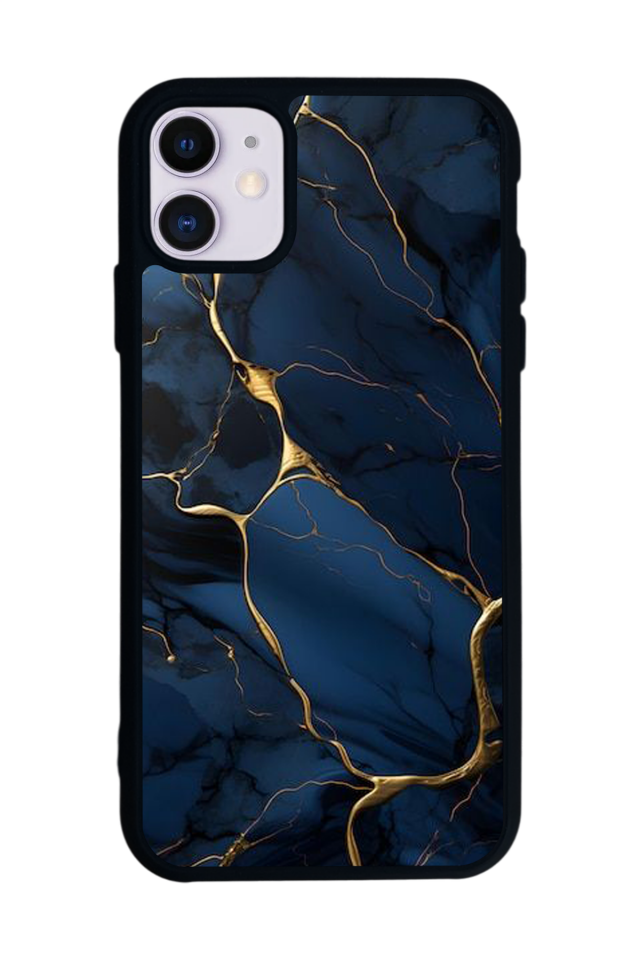 iPhone 11 Uyumlu Mermer Marble Tasarımlı Glossy Premium Kılıf