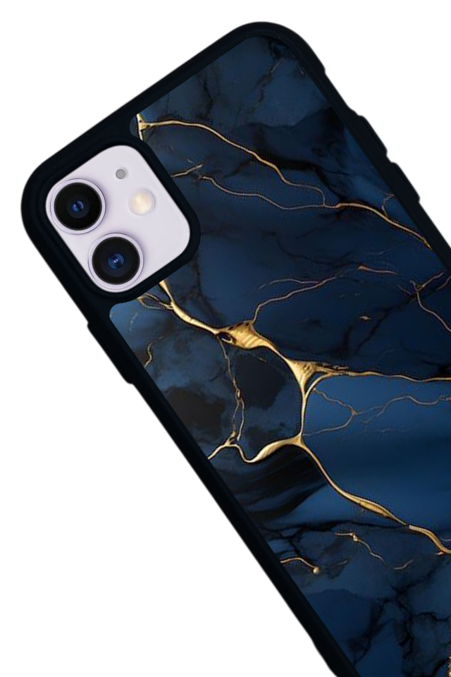 iPhone 11 Uyumlu Mermer Marble Tasarımlı Glossy Premium Kılıf
