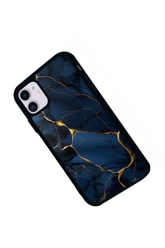 iPhone 11 Uyumlu Mermer Marble Tasarımlı Glossy Premium Kılıf