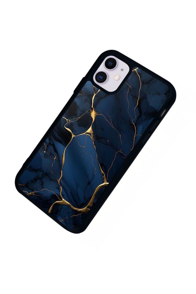 iPhone 11 Uyumlu Mermer Marble Tasarımlı Glossy Premium Kılıf