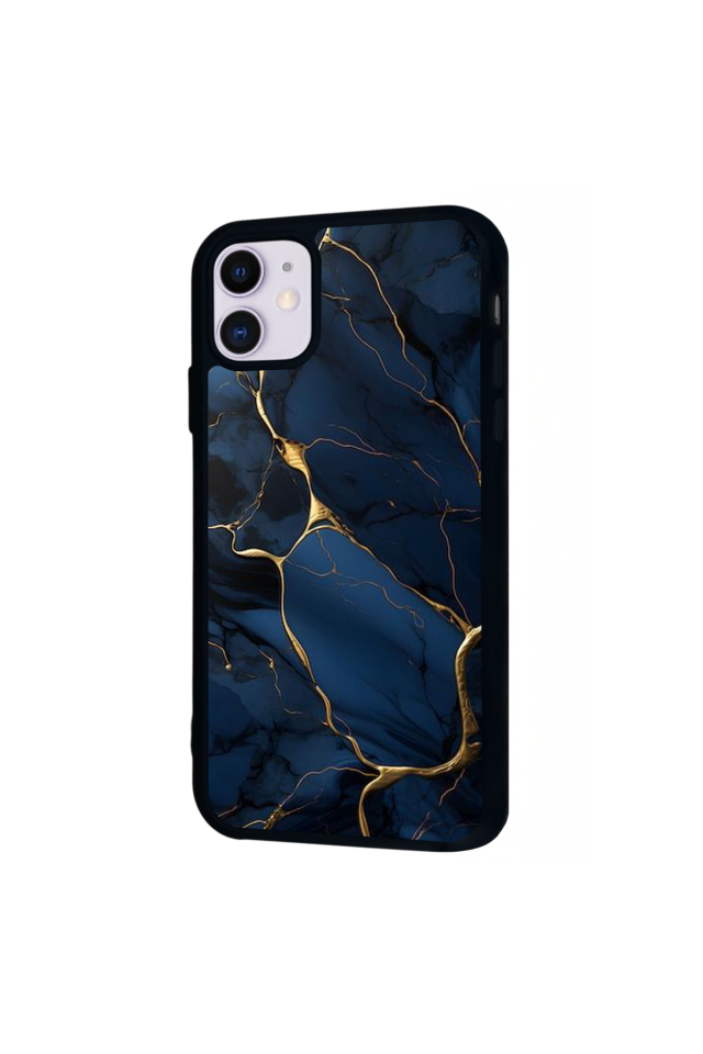 iPhone 11 Uyumlu Mermer Marble Tasarımlı Glossy Premium Kılıf