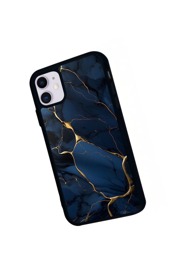 iPhone 11 Uyumlu Mermer Marble Tasarımlı Glossy Premium Kılıf