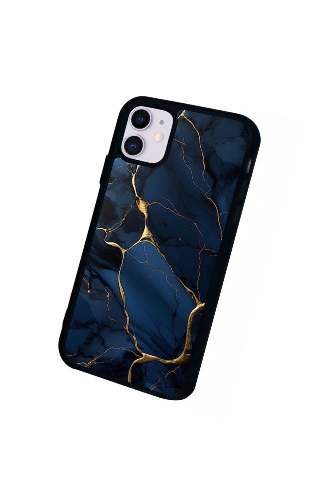iPhone 11 Uyumlu Mermer Marble Tasarımlı Glossy Premium Kılıf
