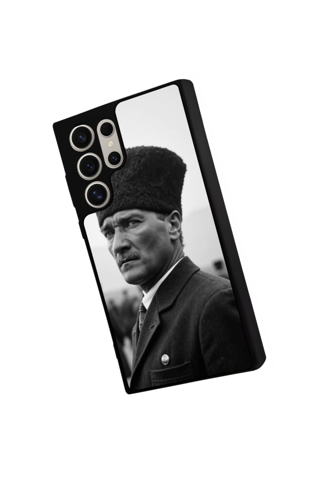 Samsung Galaxy S22 Ultra Uyumlu Mustafa Kemal Ataturk Tasarımlı Glossy Premium Kılıf