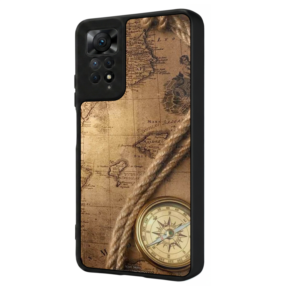 Xiaomi Redmi Note 11 Pro Uyumlu Pusula Tasarımlı Glossy Premium Kılıf