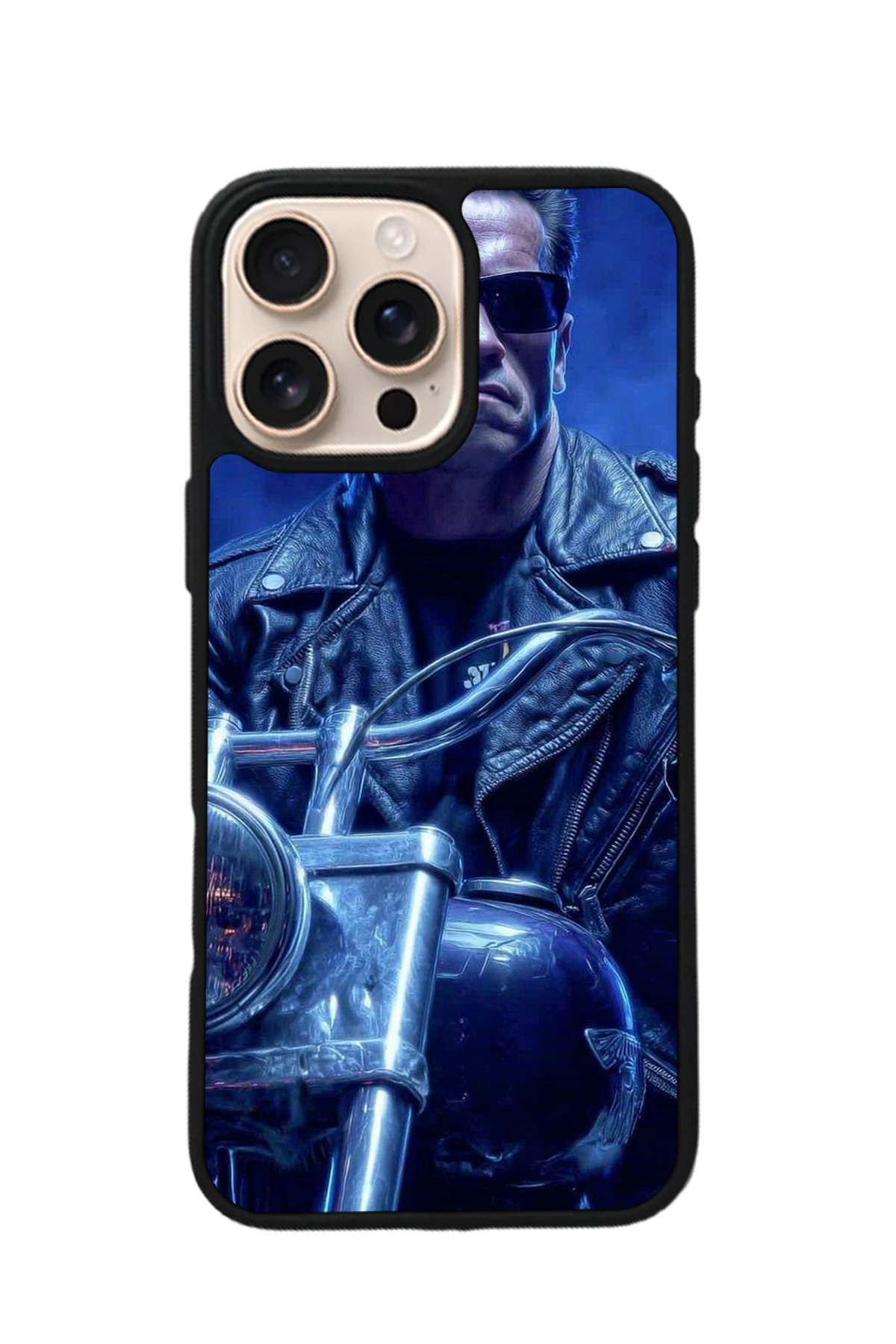 iPhone 16 Pro Uyumlu Terminator Tasarımlı Glossy Premium Kılıf