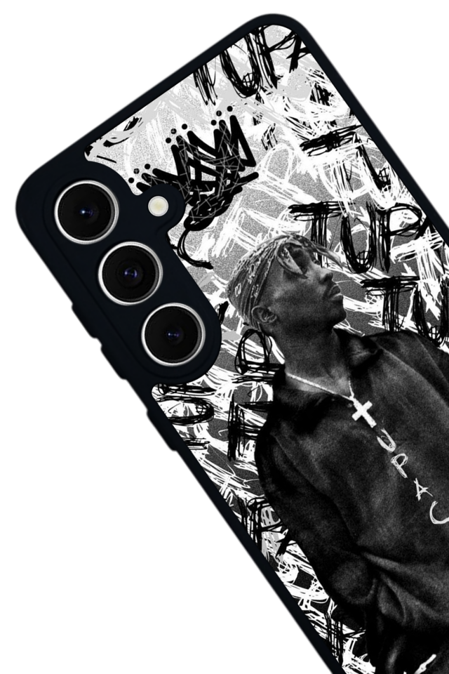 Samsung Galaxy S24 FE Uyumlu Tupac Tasarımlı Glossy Premium Kılıf