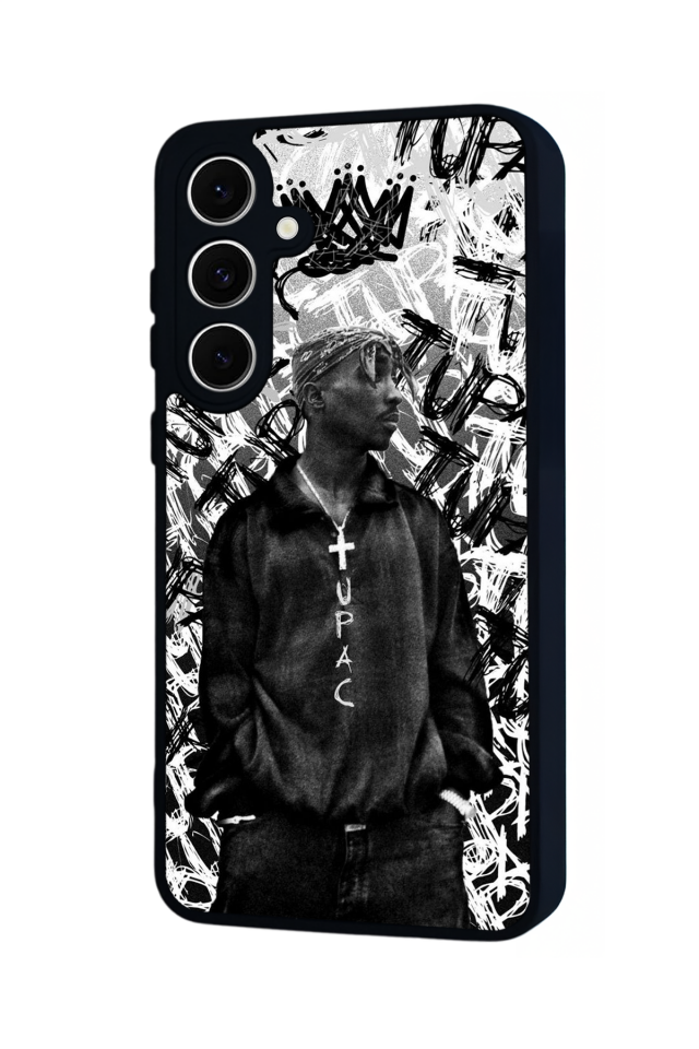 Samsung Galaxy S24 FE Uyumlu Tupac Tasarımlı Glossy Premium Kılıf