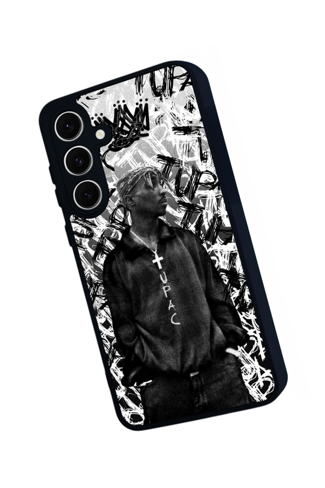 Samsung Galaxy S24 FE Uyumlu Tupac Tasarımlı Glossy Premium Kılıf