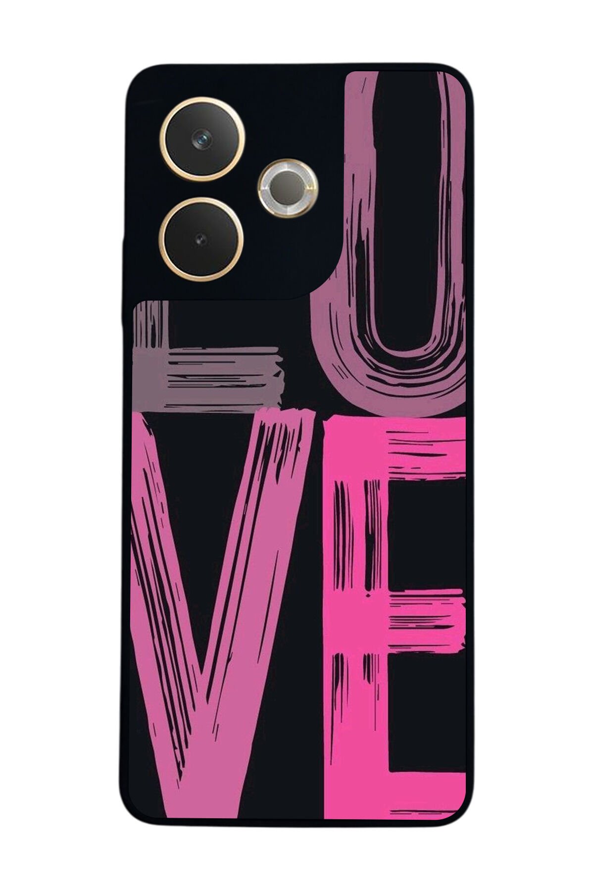 Oppo A5 Pro Uyumlu Love Tasarımlı Glossy Premium Kılıf