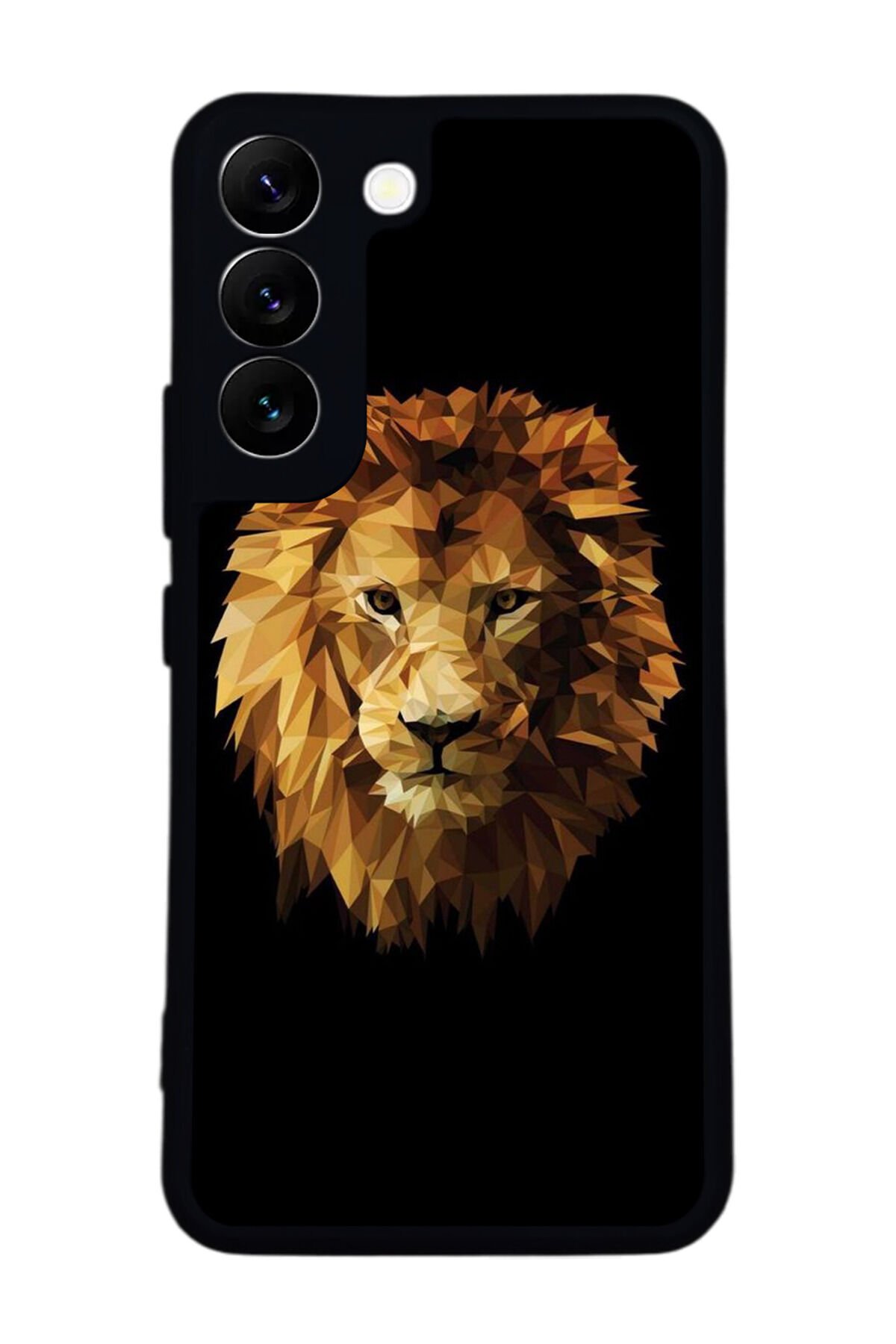Samsung Galaxy S22 Uyumlu Aslan Tasarımlı Glossy Premium Kılıf