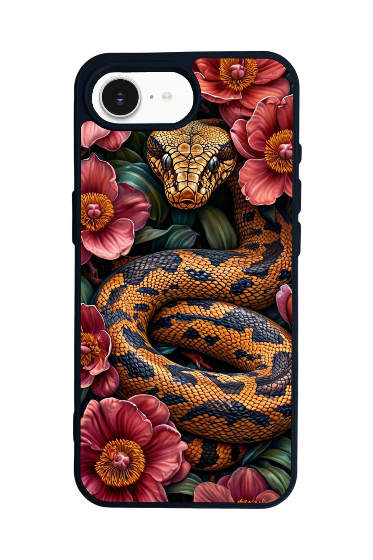 iPhone 16E Uyumlu Yılan Tasarımlı Glossy Premium Kılıf