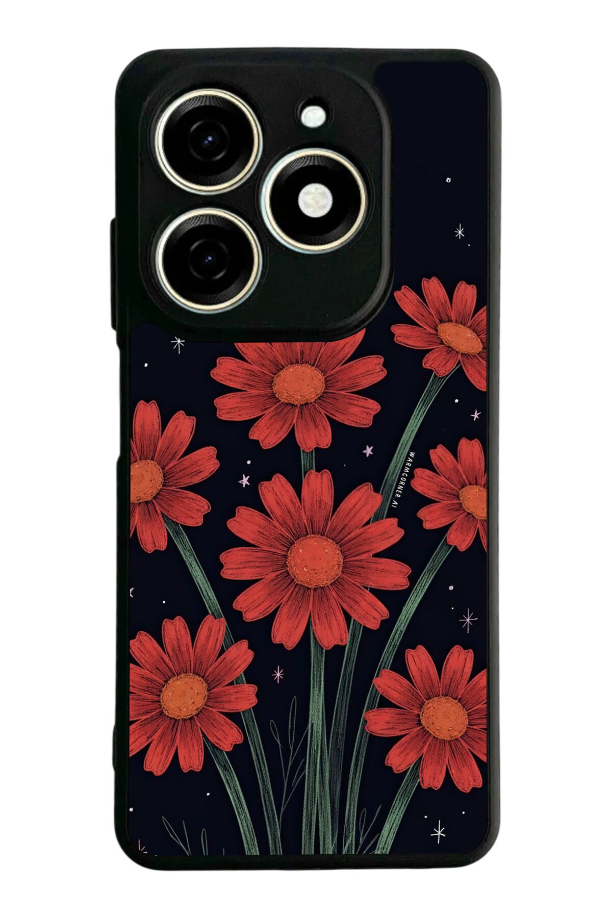 Infınıx Smart 8 Pro Uyumlu Floral Tasarımlı Glossy Premium Kılıf