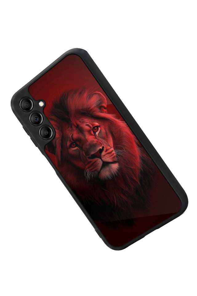 Samsung Galaxy A14 Uyumlu Aslan Tasarımlı Glossy Premium Kılıf