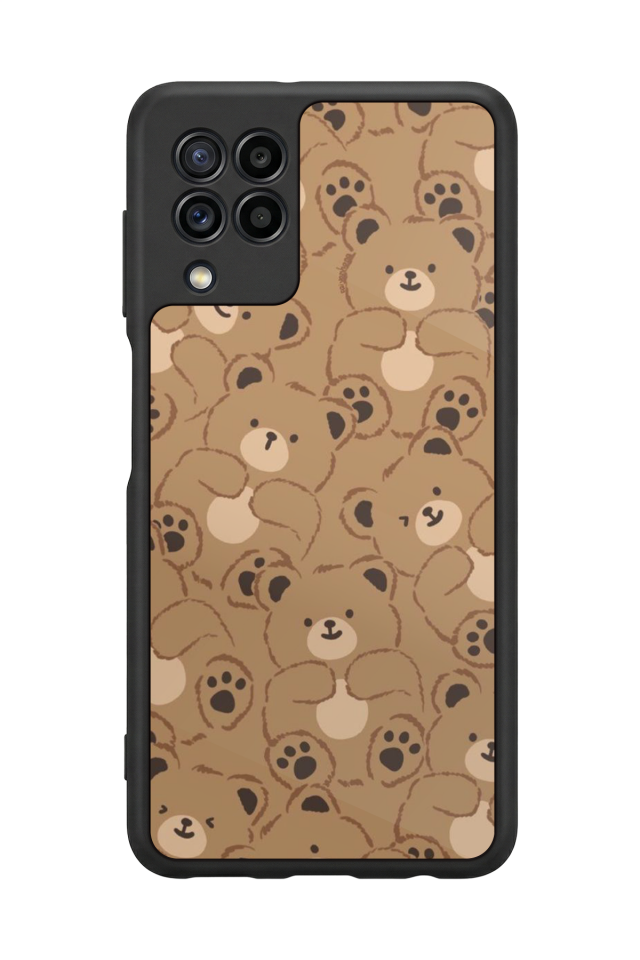 Samsung Galaxy M32 Uyumlu Ayı Tasarımlı Glossy Premium Kılıf