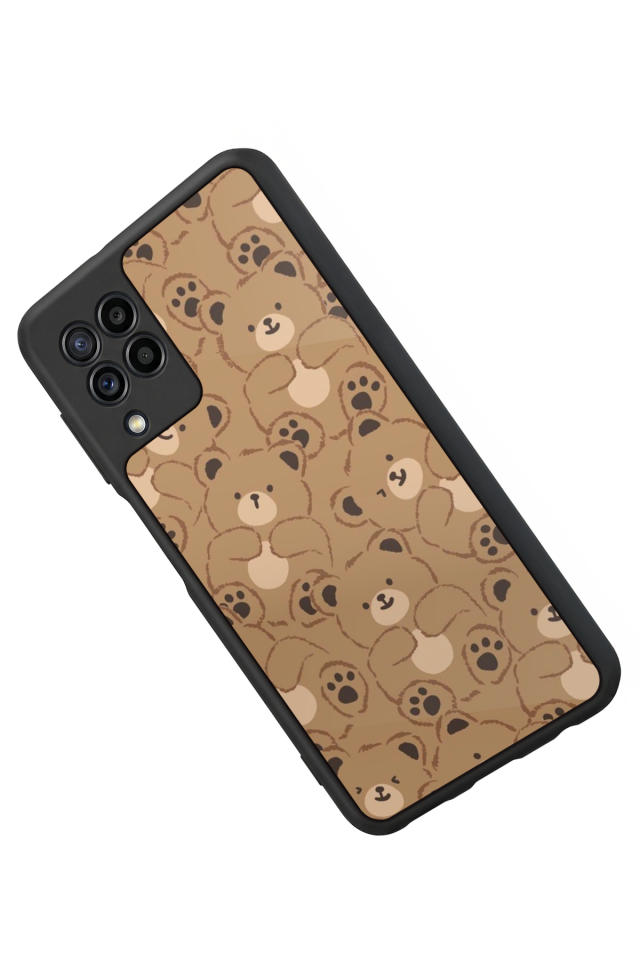 Samsung Galaxy M32 Uyumlu Ayı Tasarımlı Glossy Premium Kılıf