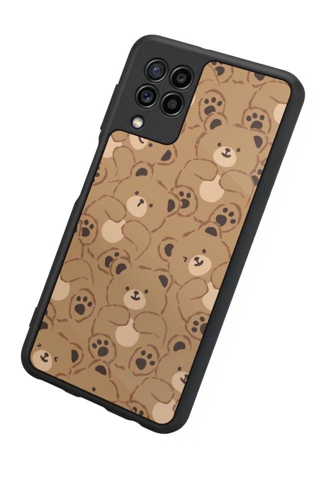 Samsung Galaxy M32 Uyumlu Ayı Tasarımlı Glossy Premium Kılıf