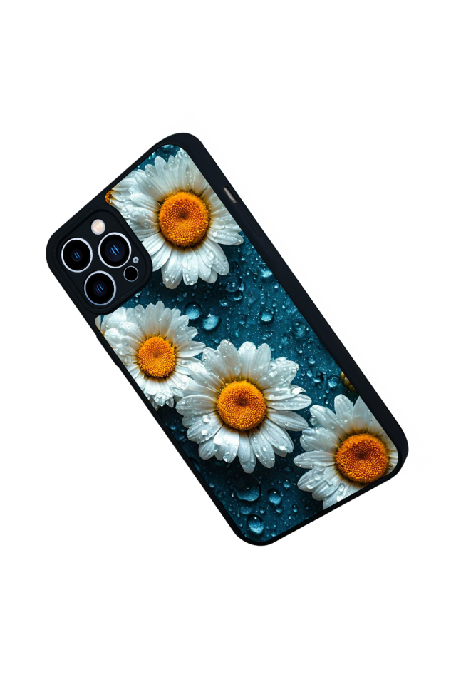 iPhone 12 Pro Max Uyumlu Cicek Tasarımlı Glossy Premium Kılıf