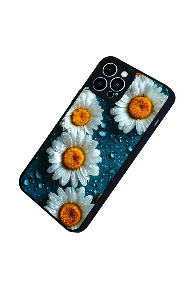 iPhone 12 Pro Max Uyumlu Cicek Tasarımlı Glossy Premium Kılıf