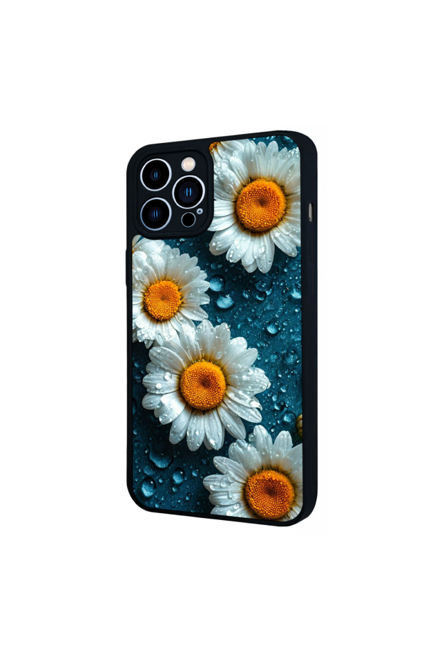 iPhone 12 Pro Max Uyumlu Cicek Tasarımlı Glossy Premium Kılıf