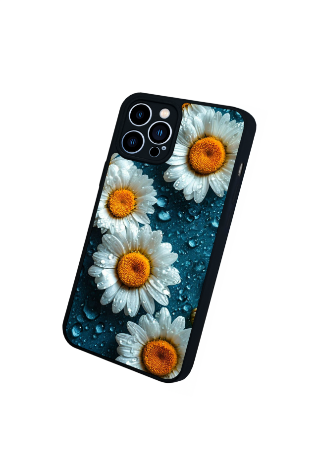 iPhone 12 Pro Max Uyumlu Cicek Tasarımlı Glossy Premium Kılıf