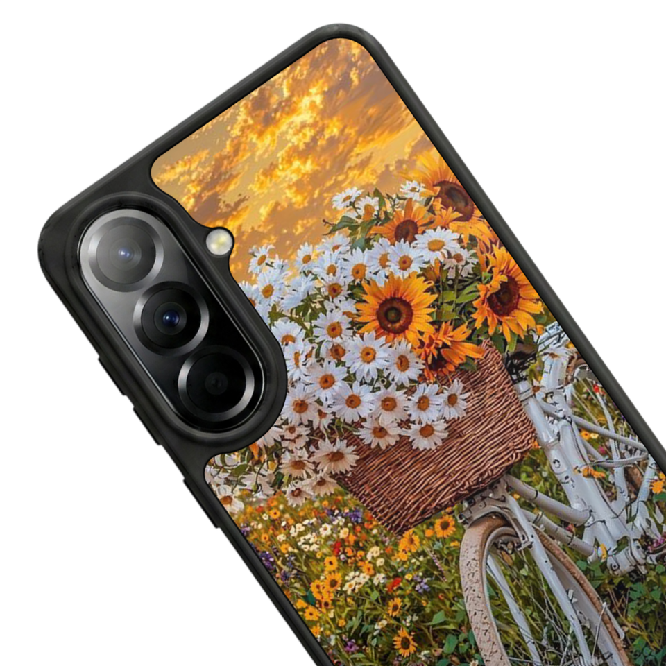 Samsung Galaxy A57 Uyumlu Cicek Tasarımlı Glossy Premium Kılıf