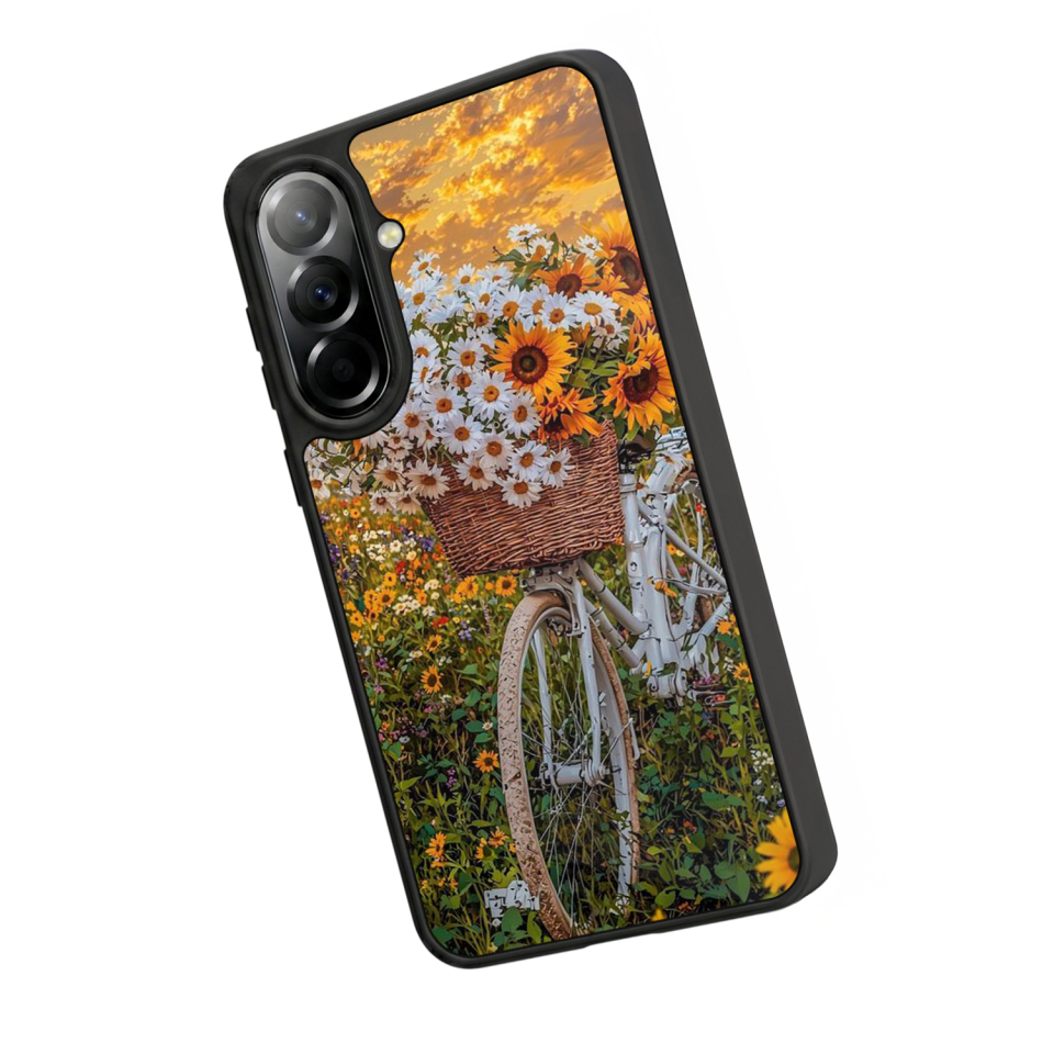 Samsung Galaxy A57 Uyumlu Cicek Tasarımlı Glossy Premium Kılıf